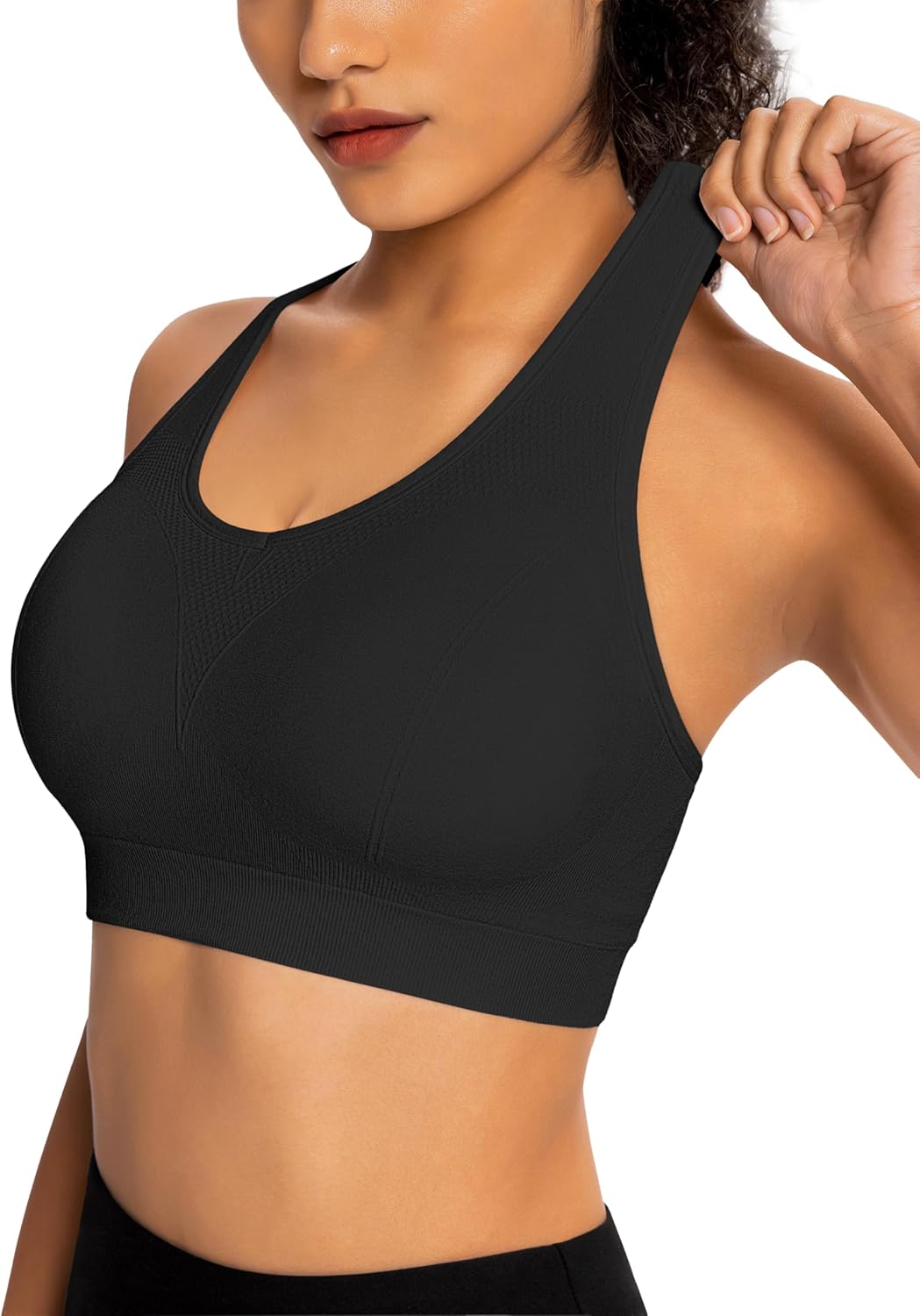 AENLLEY Padded Sports Bras for Women - Breathable Medium Support for Yoga & Gym Workouts