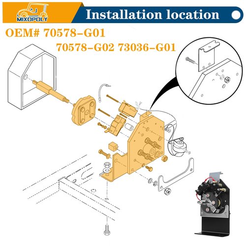MIXOPOLY Golf Cart Forward and Reverse Switch Assembly Fits EZGO TXT 1994-Up Electric Models,OEM # 70578-G01 70578G01