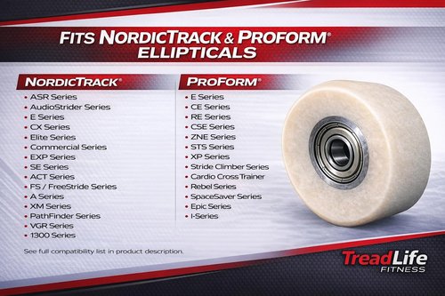 Elliptical Roller Ramp Wheel - Compatible with NordicTrack AudioStrider 990 Elliptical NTEL79061