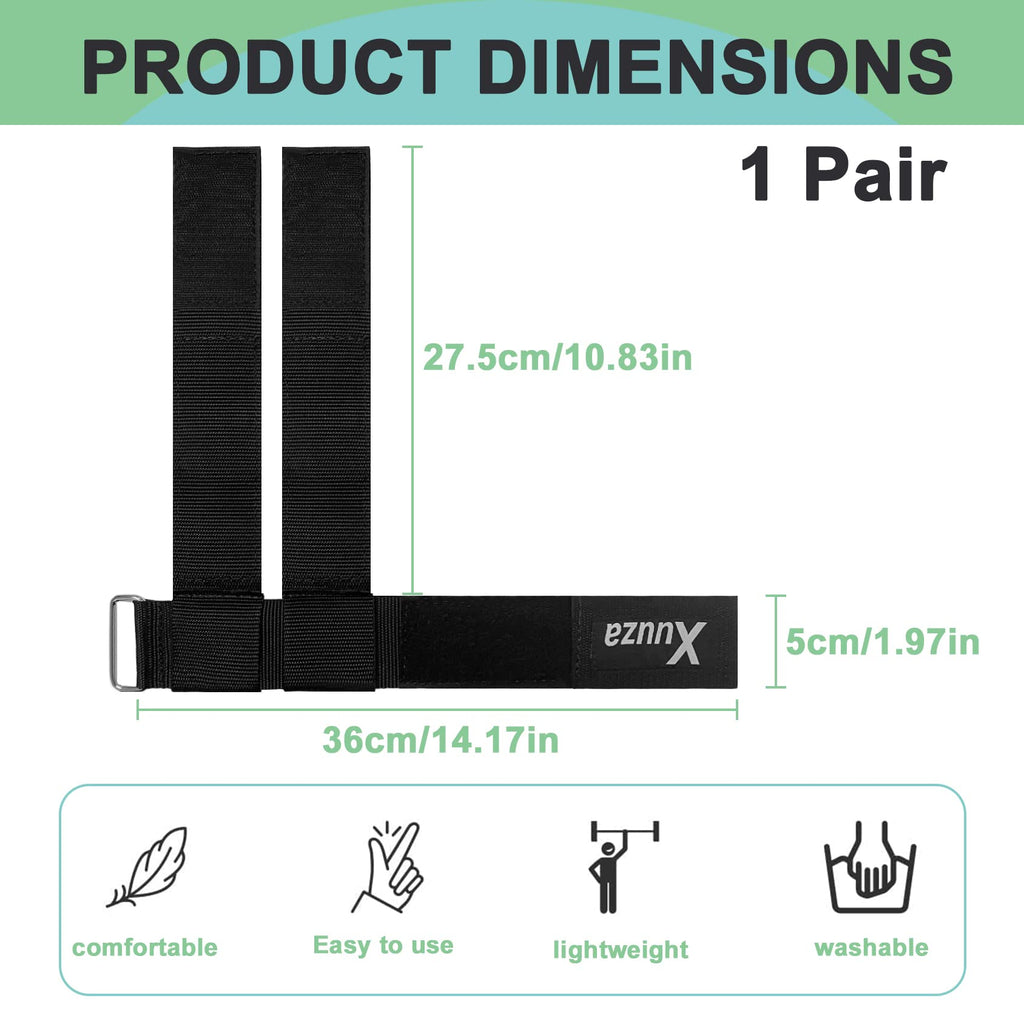 Xuuza 2 Pack Weight Tibialis Trainer, Dumbbell Tib Bar Ankle Leg Extension Strap For Strengthening Hips, Legs, Knees And Calf, No Slipping, Adjustable, Strength Training For Women Men (Black)