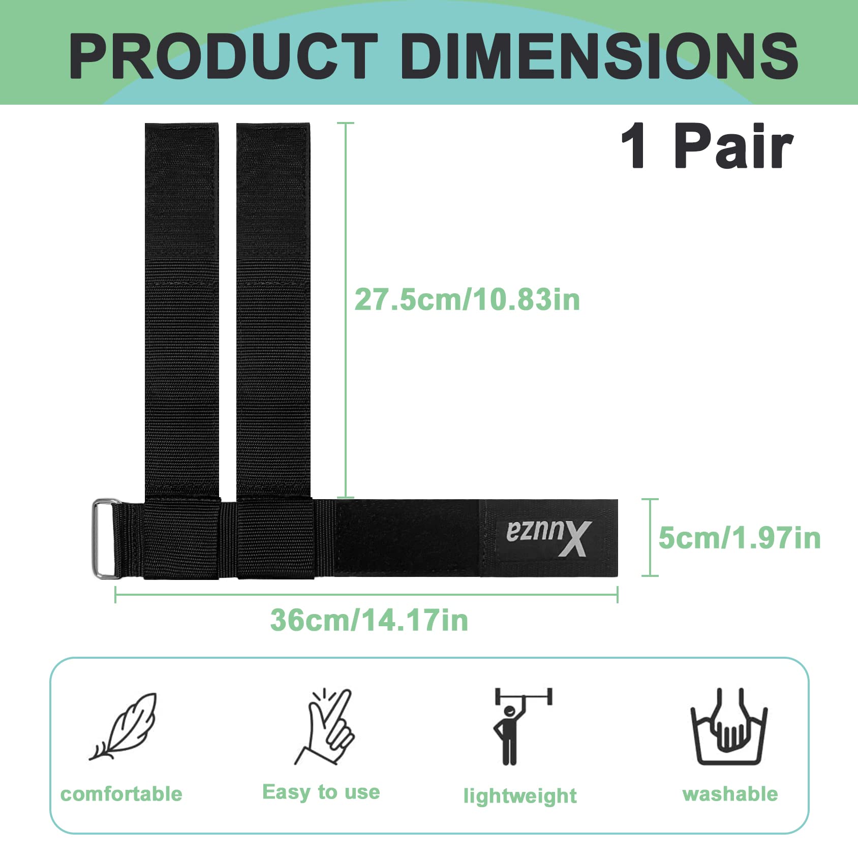 Xuuza 2 Pack Weight Tibialis Trainer, Dumbbell Tib Bar Ankle Leg Extension Strap For Strengthening Hips, Legs, Knees And Calf, No Slipping, Adjustable, Strength Training For Women Men (Black)