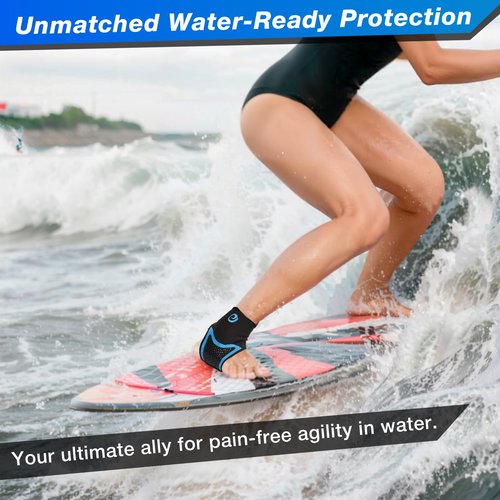 Nvorliy AquaSkin Pro Ankle Brace, Quick-Dry & Chlorine-Resistant Ankle Sleeve for Swimming, Surfing, Diving, Paddle Boarding & Aquatic Recovery–Ultra-Thin Support for Men & Women (Right, M)