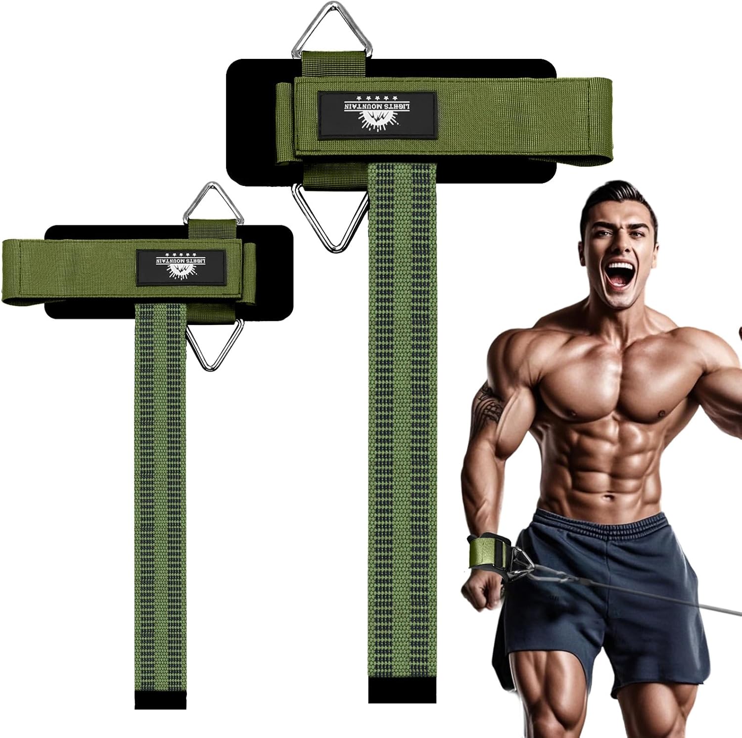 Skiennix Wrist Cuffs - Heavy-Duty Weightlifting Straps for Cable Machines & Strength Training Support