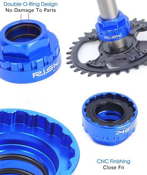 ALEOED 12 Speed Bicycle Chainring Lock Ring Removal Tool for Shimano M7100 M8100 M9100 XT SLX MTB Road Bike Direct Mount Crankset