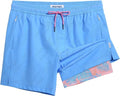 Maamgic Men's Swim Trunks - Quick Dry Board Shorts with Compression Liner & Zipper Pockets | 5 Inch Inseam