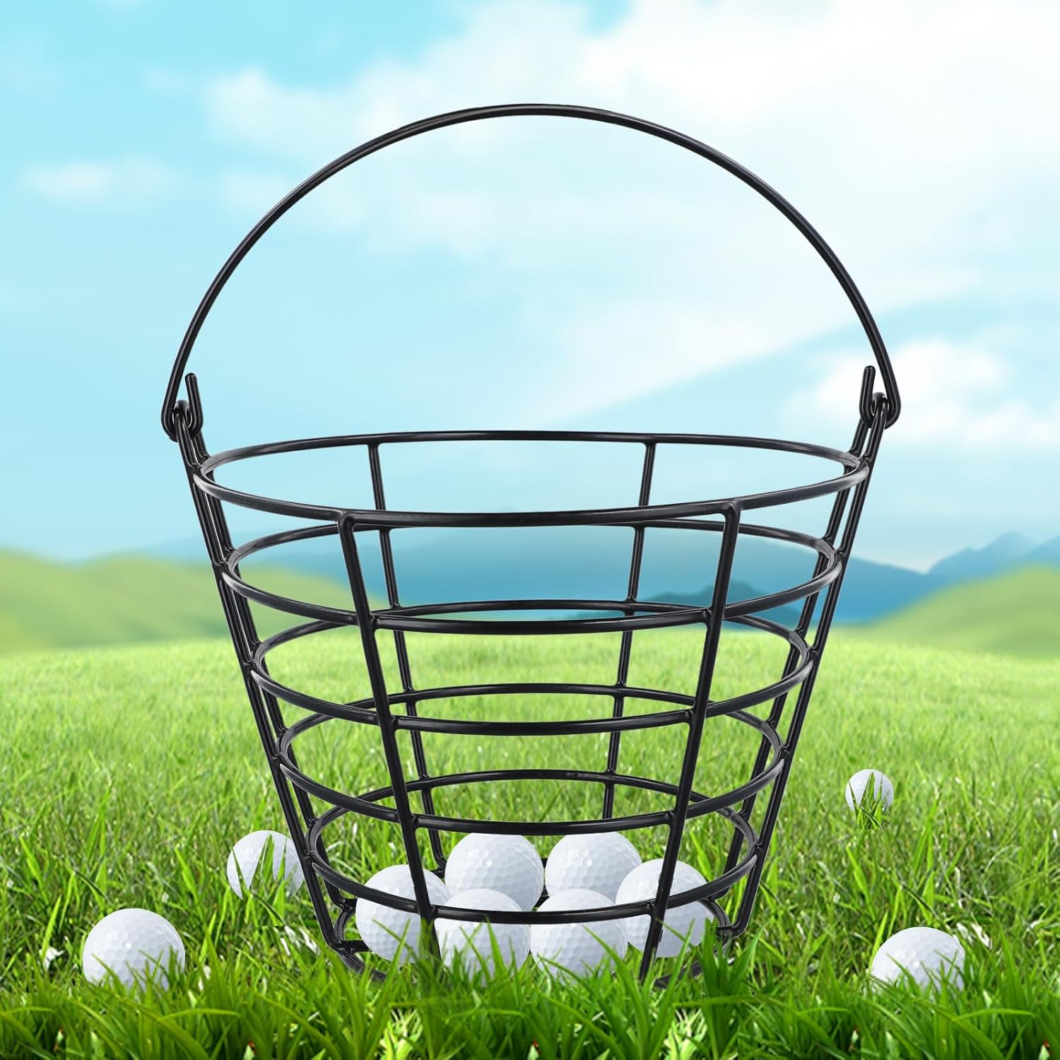 Roykaw Golf Ball Basket - Durable Container for 50 Balls | Convenient Handle for Easy Organization
