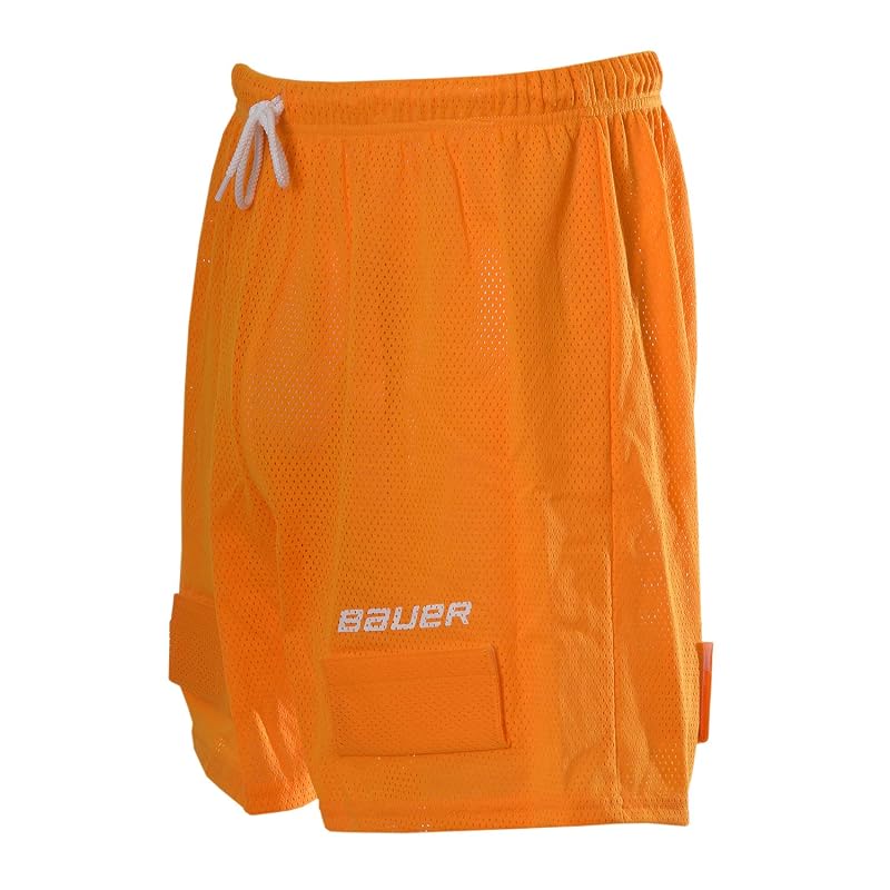 Bauer Core Mesh Jock Shorts with Cup – Orange, Large