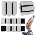 Wrist & Ankle Weights for Women, Wearable Strong Arm & Leg Weights Set of 2(1Lbs Each), Freely Removable, Ankle Weights for Walking, Yoga, Dance, Gym (Pale Gray)