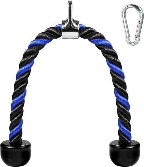 Deluxe Tricep Rope - Easy Grip Non-Slip Cable Attachment for Gym Workouts | 27 & 36 Inch Length