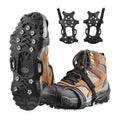 TRIWONDER Ice Cleats for Shoes and Boots 11-Stud Anti-Slip Snow Traction Cleats with Secure Straps, Ice Grips Crampons for Hiking, Walking, and Fishing Gear (11 Spikes, Large)