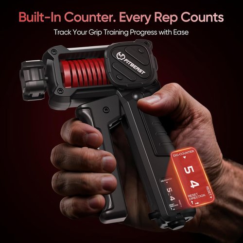 FitBeast Grip Strength Trainer - Adjustable Hand Gripper with Built-In Counter | 30–130LB for Home & Office Use