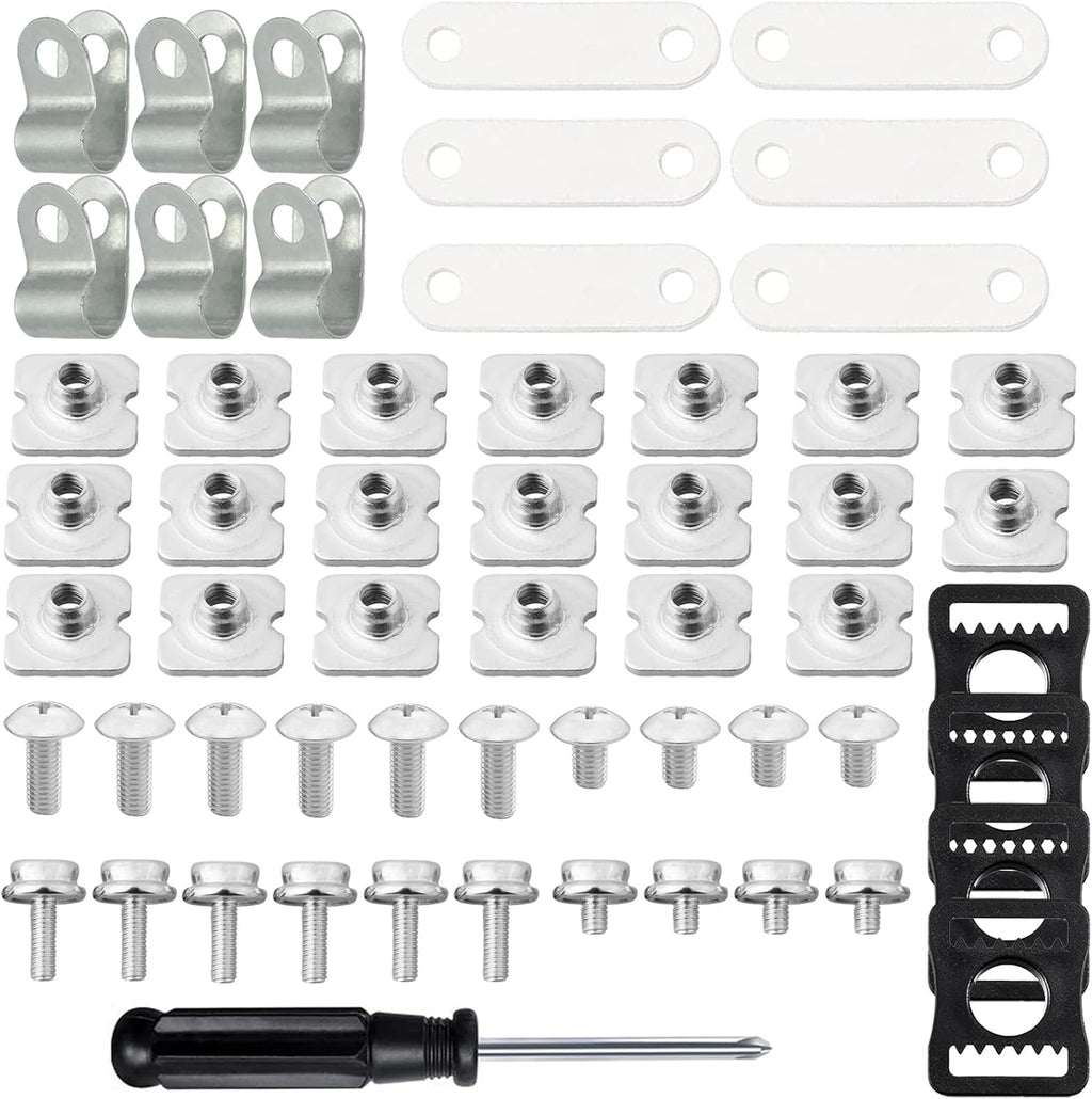 Skiennix Hockey Helmet Repair Kit - 36 Pieces with Clips, Gaskets, Screws & Chin Strap Adapter