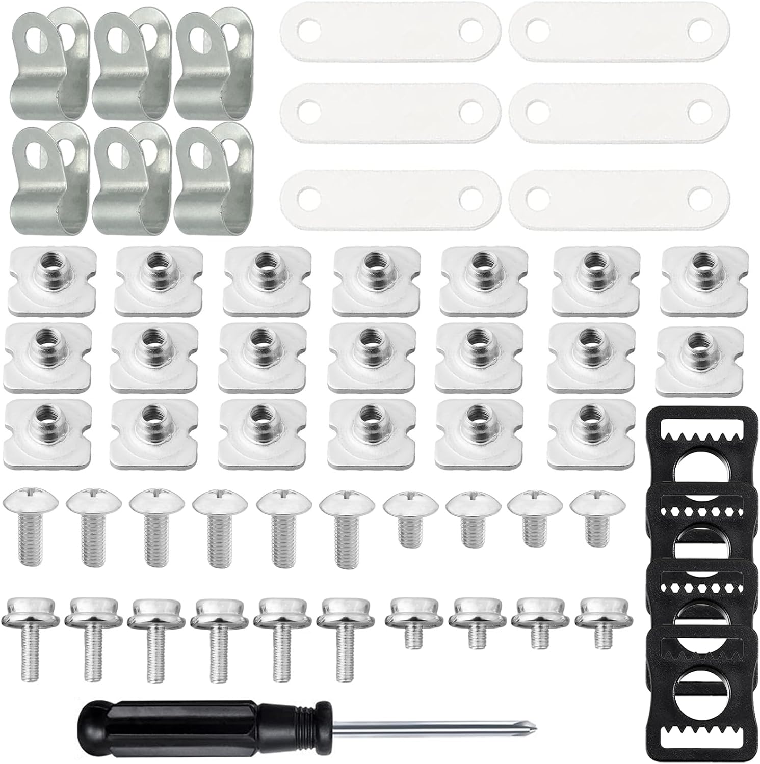 Skiennix Hockey Helmet Repair Kit - 36 Pieces with Clips, Gaskets, Screws & Chin Strap Adapter