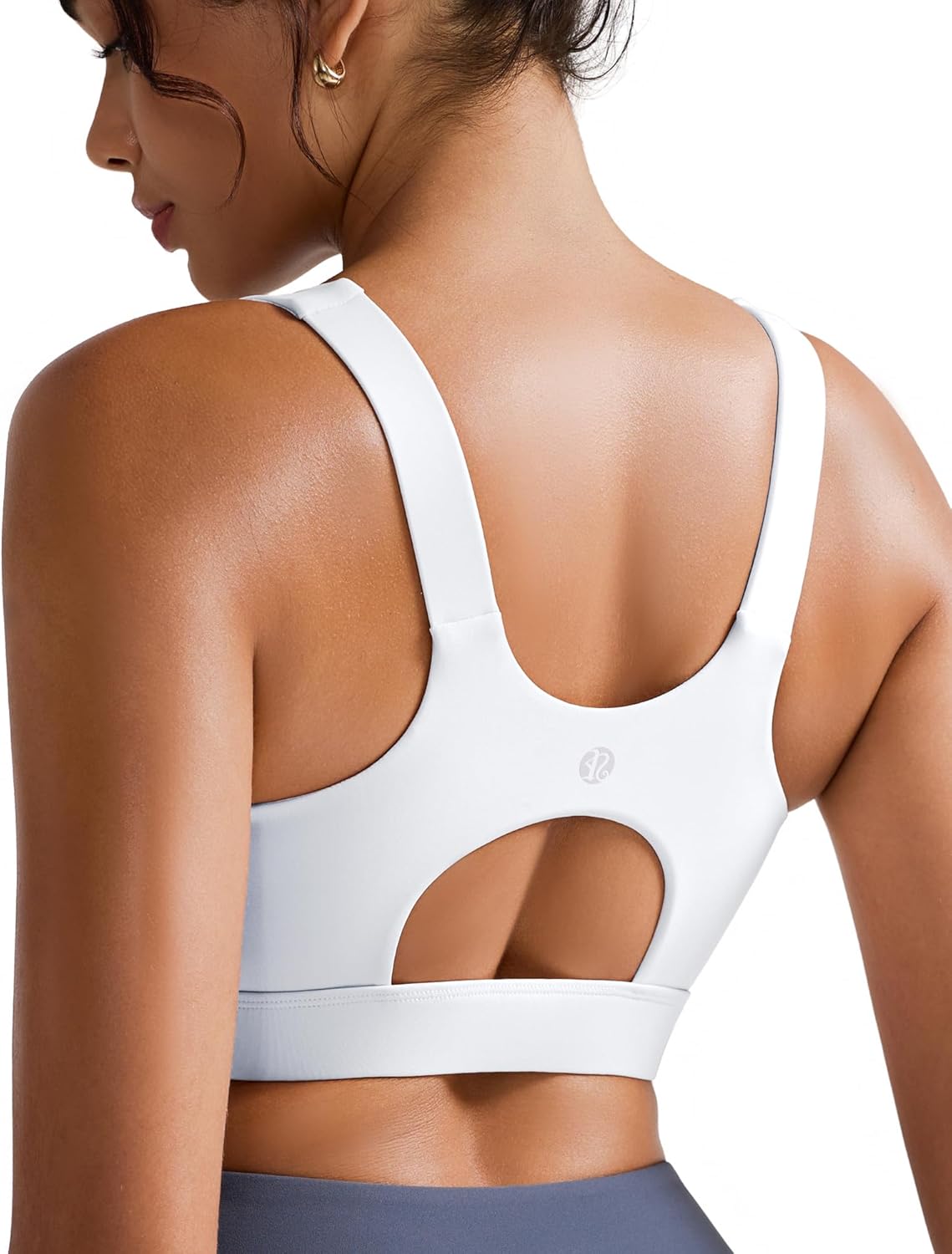 RUNNING GIRL High Impact Sports Bra - Racerback Workout Crop Tank Top for Ultimate Support