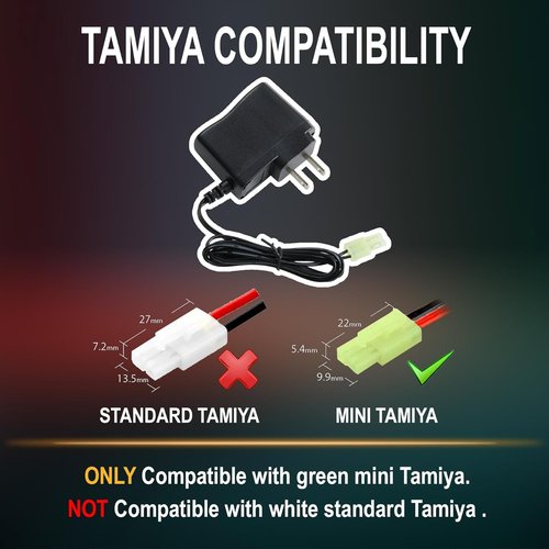 Lancer Tactical Airsoft Battery Charger & 9.6V 1600mAh NiMH Rechargeable Pack | Perfect for AEGs