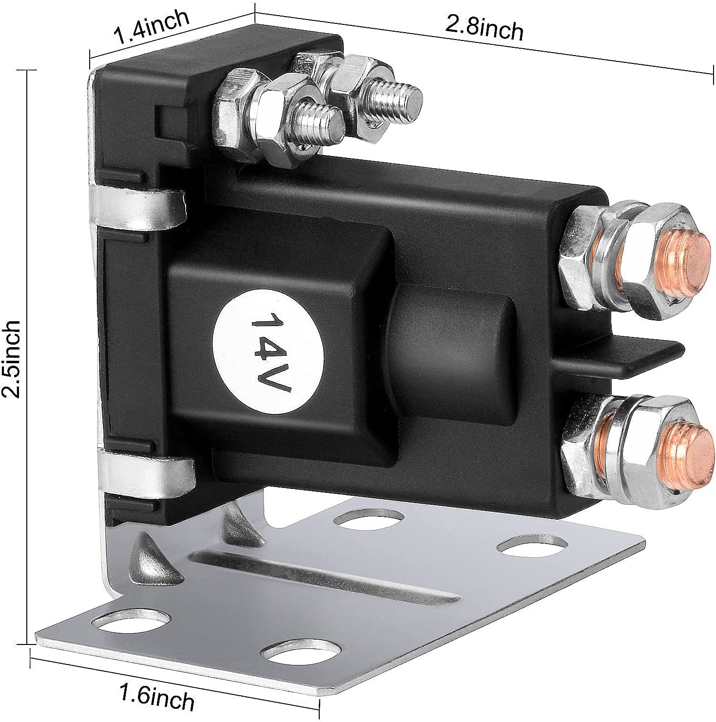 Viefow 14V Golf Cart Solenoid Replacement EZGO TXT Gas 4 Terminal Solenoid 1994-Up 27153-G01, 27153G01, 612813