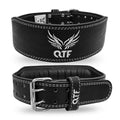 QTF Weight Lifting Belt Gym Exercise Workout, 6 inch Leather Padded Lumbar Back Support Men Women, 9 double Adjustable Holes, Powerlifting Bodybuilding Deadlift, Squat Fitness Strength Training Belt (Power-Belt, X-Large)