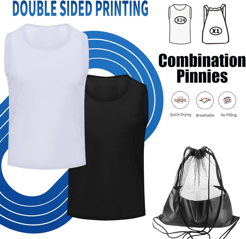 Regine Switzerland Soccer Pinnies for Youth - Numbered Scrimmage Vests | Perfect for Team Practice