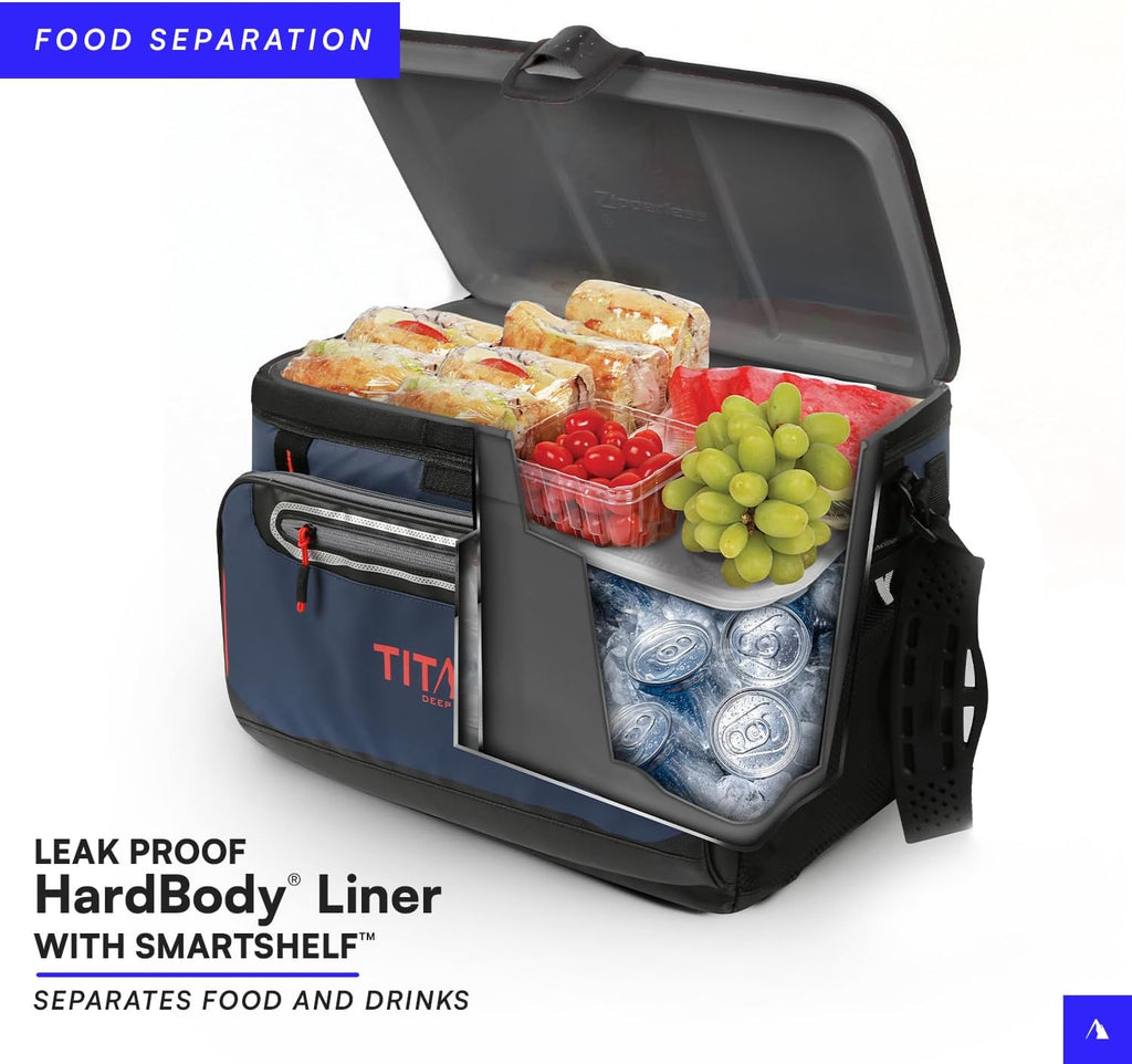 Titan by Arctic Zone Deep Freeze Cooler - Zipperless Hardbody Design with Superior Insulation & SmartShelf