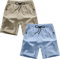 Skiennix Boys Athletic Running Shorts - Quick Dry Fabric with Zipper Pockets | Comfortable Fit