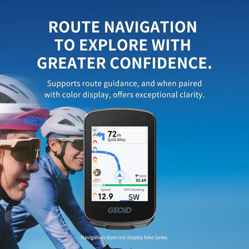 GEOID CC700 Wireless Bike Computer - 2.8" Color Screen, Route Navigation & Fast GPS Positioning