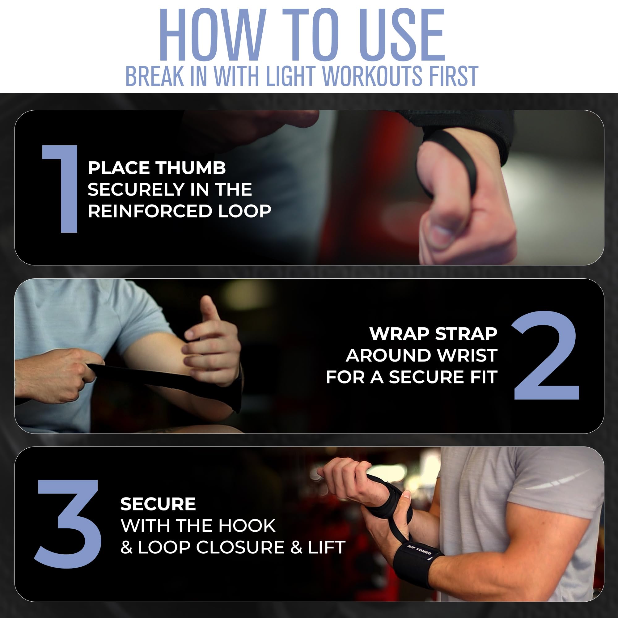Rip Toned Wrist Wraps for Weightlifting – USPA & USAPL Approved 18" Wrist Straps for Powerlifting – Adjustable, Durable Gym Wraps with Thumb Loop – Quality Support for Men & Women – Red Flex
