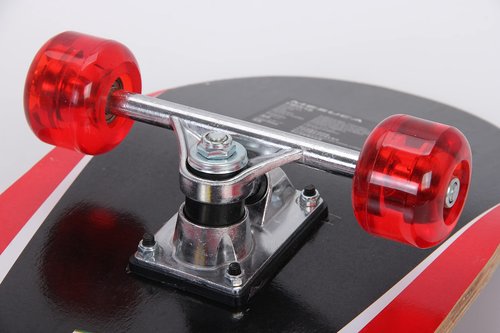Dakott Ferrari 31 Inch Complete Double Kick 9 Layer Canadian Maple Deck Skateboard for Kids, Red/Black, Medium, (FBW190BLK)