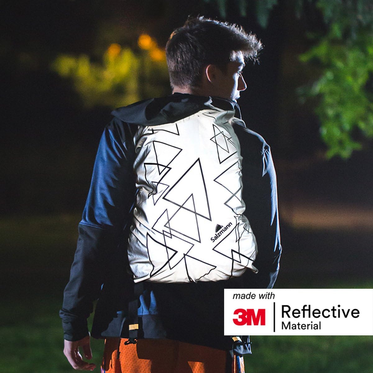 Salzmann Reflective Backpack Cover - High-Visibility, Waterproof & Weatherproof - 3M Scotchlite Material