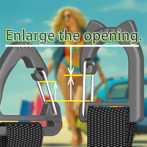 Car Headrest Hooks by [Brand Name] - Heavy Duty Metal Seat Hooks for Purses & Grocery Bags - 100 LBS Load Capacity