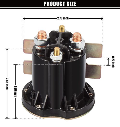 Geggkake EZGO TXT Solenoid, 48V Golf Cart Solenoid, Fit E-Z-GO Electric 48V TXT 2010-Up & All 48V MPT 800/1000 Vehicles Golf Cart, OEM# 612711
