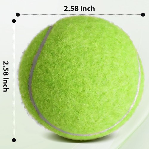 FURWEY Pressureless Tennis Balls - Bulk Pack of 12/24/36/80 with Mesh Bag for Easy Transport | Ideal for Pets & Beginners