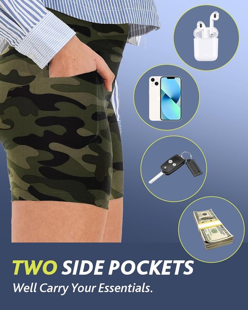 CAMPSNAIL Biker Shorts for Women - High Waisted Tummy Control with Pockets | Available in 3"/5"/8" Sizes