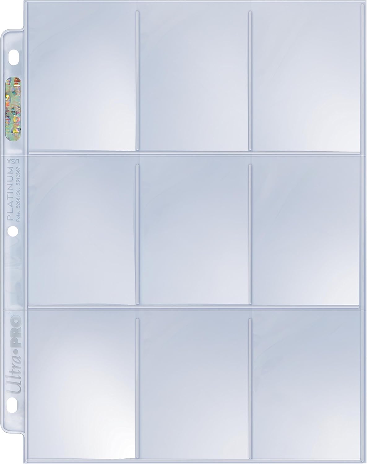 Ultra Pro 9 Pocket Pages - Platinum Series Card Sleeves for Trading Card Binders | 100 Pages