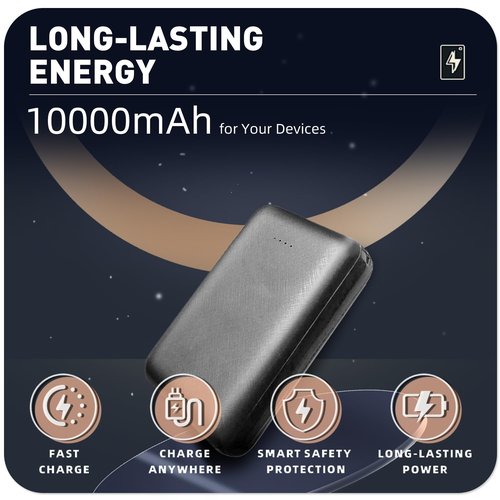 Heated Hand Warmer Pouch with 10000 mAh Power Bank，Portable Graphene Heated Gloves with 3 Levels & Double-Sided Heating ，Hand Muff for Hunting,Fishing,Hiking,Football