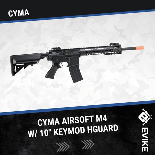 Evike x CYMA Sport Airsoft M4 - 10-Inch KeyMod Rail for Enhanced Performance