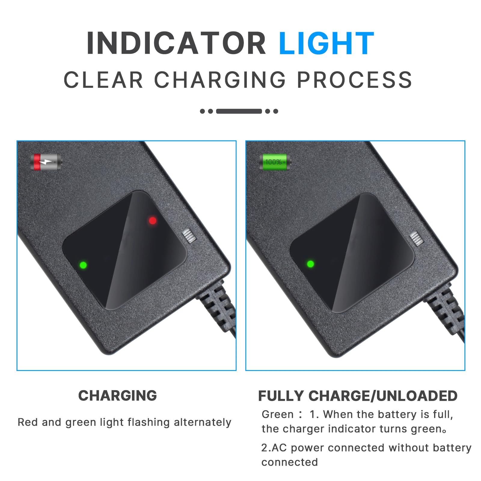 YZPOWER 24V 4A Lead Acid Battery Charger 3-Pin Male XLR Connector for 24 Volt GLE AGM Lead Battery,24v Power Charger Adapter with Display and Built-in Fan