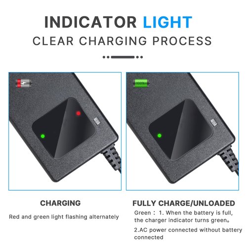 YZPOWER 42V 2A Lithium Battery Charger for 36v 10s Li-ion Battery Pack,36v Smart Power Suppluy Fast Charging with Display Built-in Fan