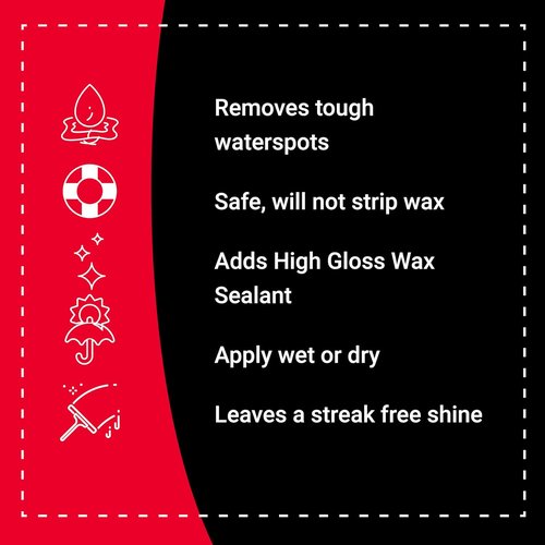 Boat Bling Hot Sauce Hard Water Spot Remover - Premium High-Gloss Wax Sealant, 32 oz. Black