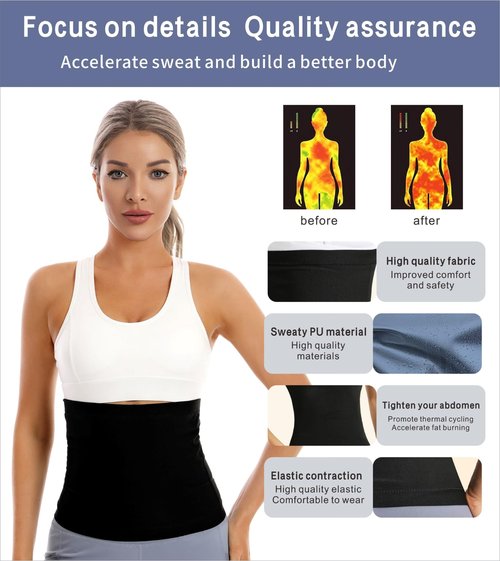 Dokelovy Sauna Suit Waist Trainer for Women,Sweat Waist Trimmer Belt Heat Trapping Weight Loss Shapewear for Women Belly Fat