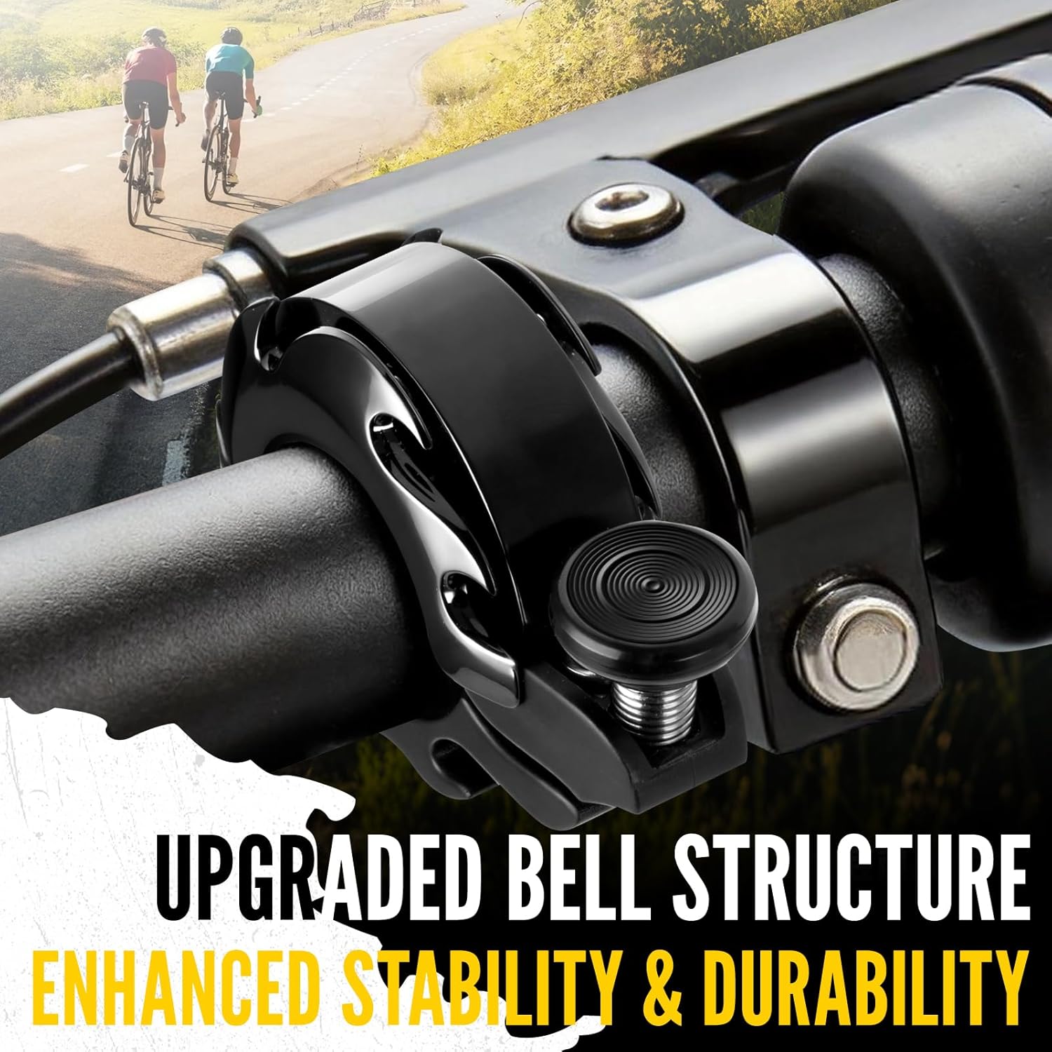 Skiennix Aluminum Alloy Bike Bell - Loud Clear Sound for Adults & Kids | Fits 0.75-1in Handlebars