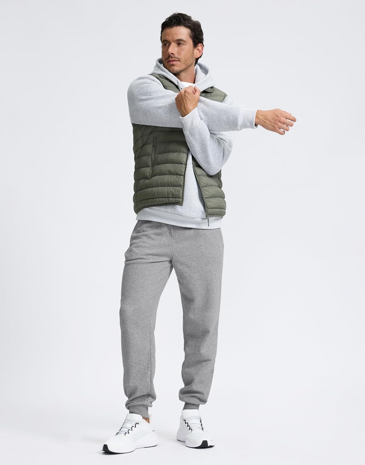 Skiennix Men's Fleece Lined Joggers - Warm Athletic Sweatpants with Zipper Pockets | Winter Comfort