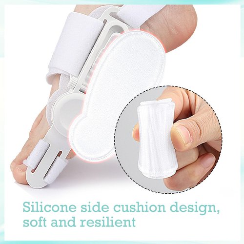 Bunion Corrector for Women & Men, Orthopedic Bunion Splint with Toe Separator Adjustable Toe Straightener for Right Left Feet-Grey
