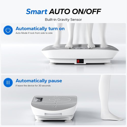MERACH Vibration Plate - Whole Body Workout Machine with Bluetooth & Silicone Pedal | Home Fitness Equipment