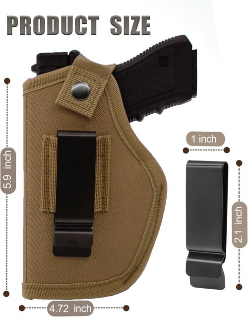 Gun Holster for Men&Women, IWB/OWB 9mm Holsters, 380 Pistol Holster fits Glock 19/17/23/26/27/42/43x, S&W M&P Shield, Sig Sauer and Similar Handguns