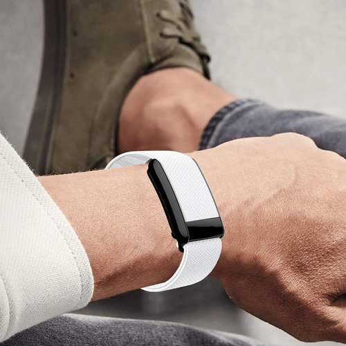 Emilydeals Replacement Bands for Whoop 4.0 - Nylon Knit Watch Strap Wristband, Comfortable and Durable Fitness & Activity Tracker Accessories (White)