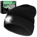 DETDLIB Gifts for Men, USB Rechargeable LED Headlamp Beanie, Valentines Day Gifts for Him, Men, Husband, Dad, Father, Mechanic, Women, Black
