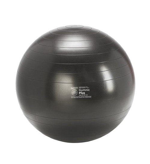 GYMNIC Plus Burst-Resistant Exercise Ball, Black (65 cm)