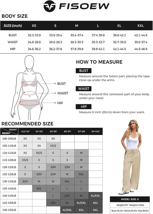 Fisoew Wide Leg Pants - High Waisted Striped Palazzo Track Pants with Pockets for Women