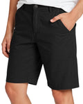 Volcom Boys Hybrid Chino Shorts - Quick-Dry Uniform Short with Pockets (Black)