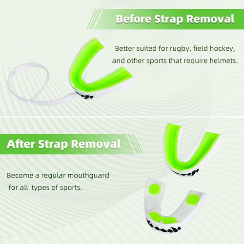 MENOLY Kids Mouth Guard - 3 Pack with Strap for Football, Boxing, Lacrosse & More | Ages 6-12
